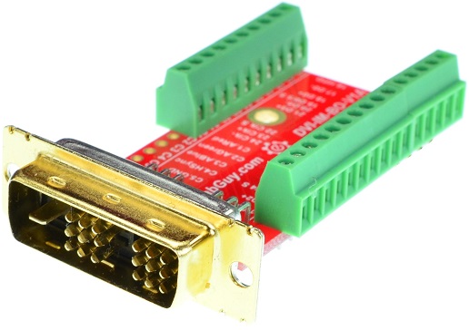 DVI-D Single Link Male connector Breakout Board